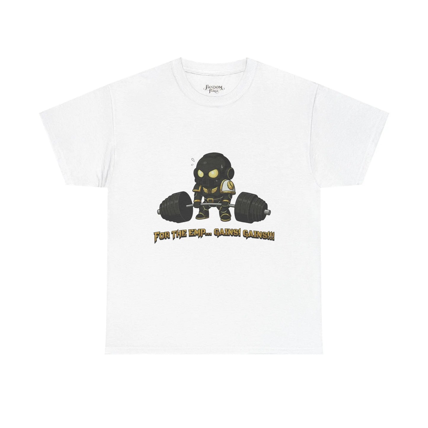 Grimdark Fitness Tee – For the Emp… Gains! Gains!!! Printify