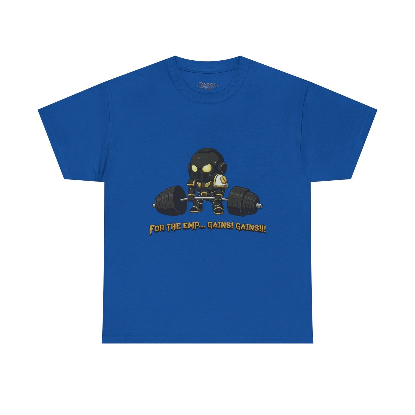 Grimdark Fitness Tee – For the Emp… Gains! Gains!!! Printify
