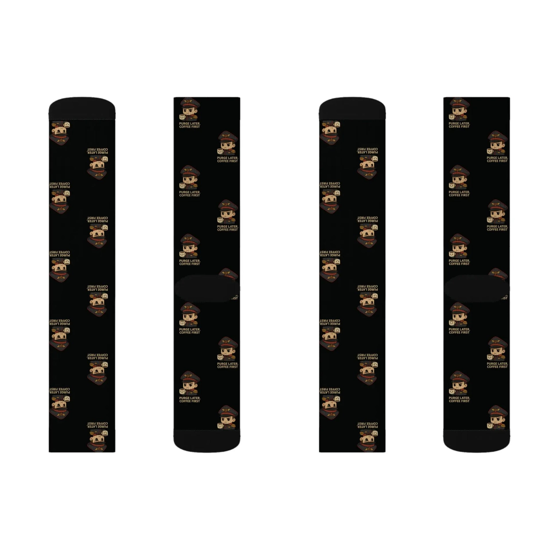 Grimdark Coffee Socks – Purge Later, Coffee First Printify