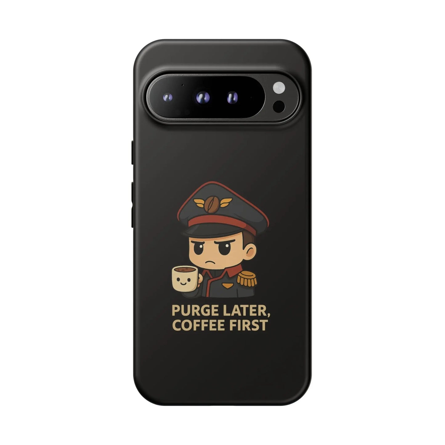 Grimdark Coffee Phone Case – Purge Later, Coffee First Printify