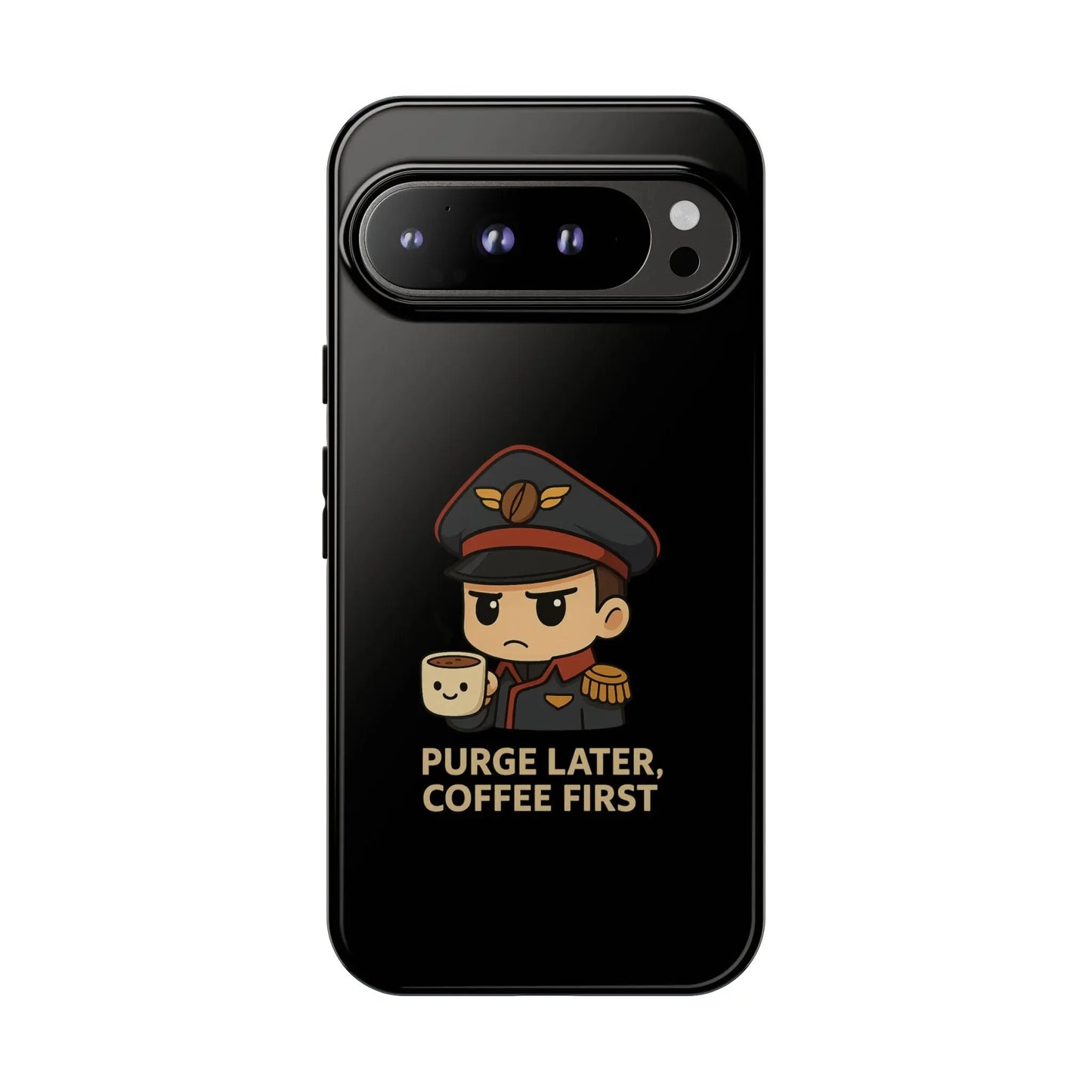 Grimdark Coffee Phone Case – Purge Later, Coffee First Printify