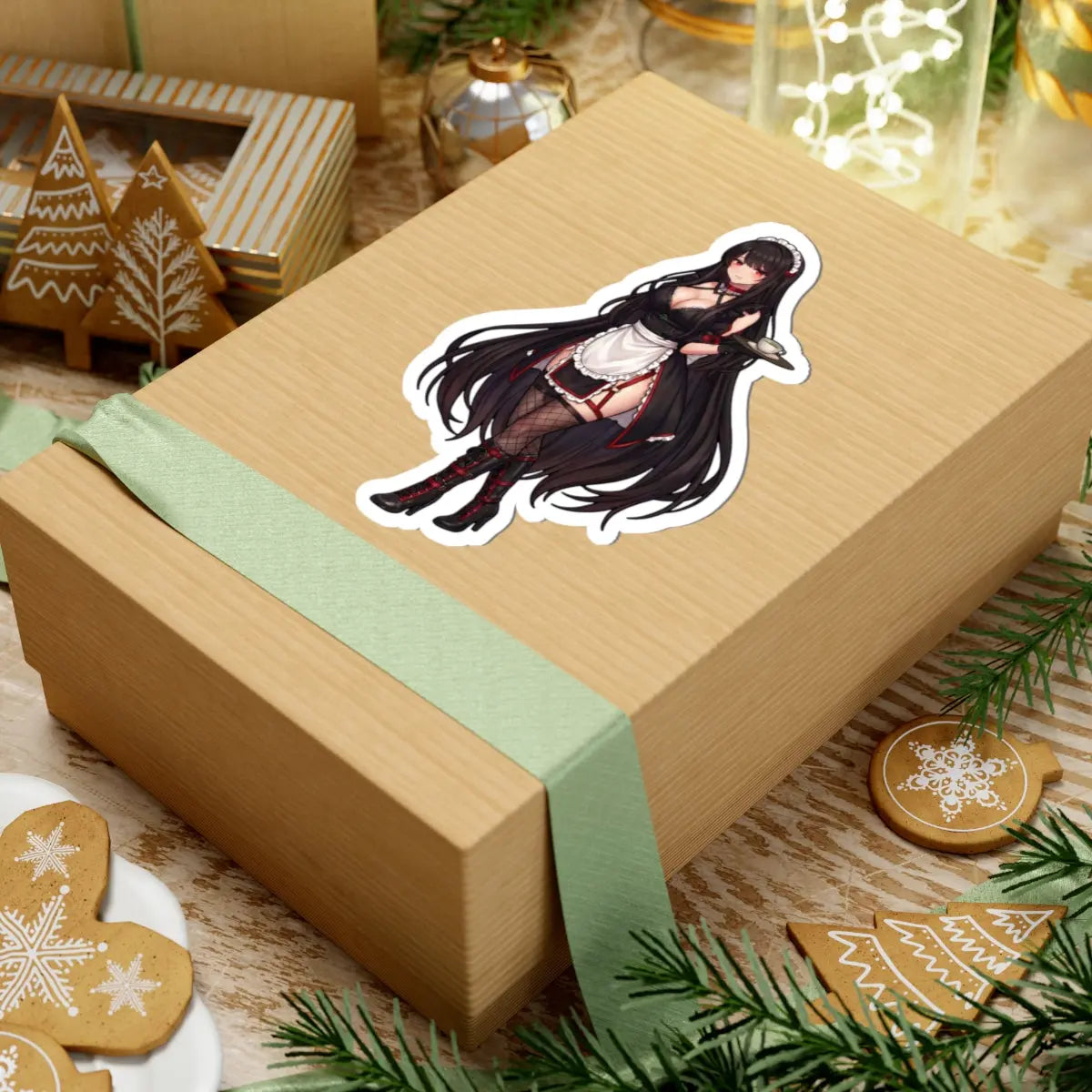 Fandom Cafe Sticker - Yoru Noir Maid Printify