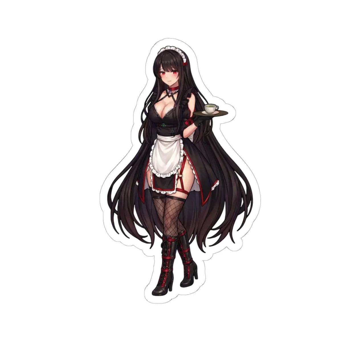 Fandom Cafe Sticker - Yoru Noir Maid Printify