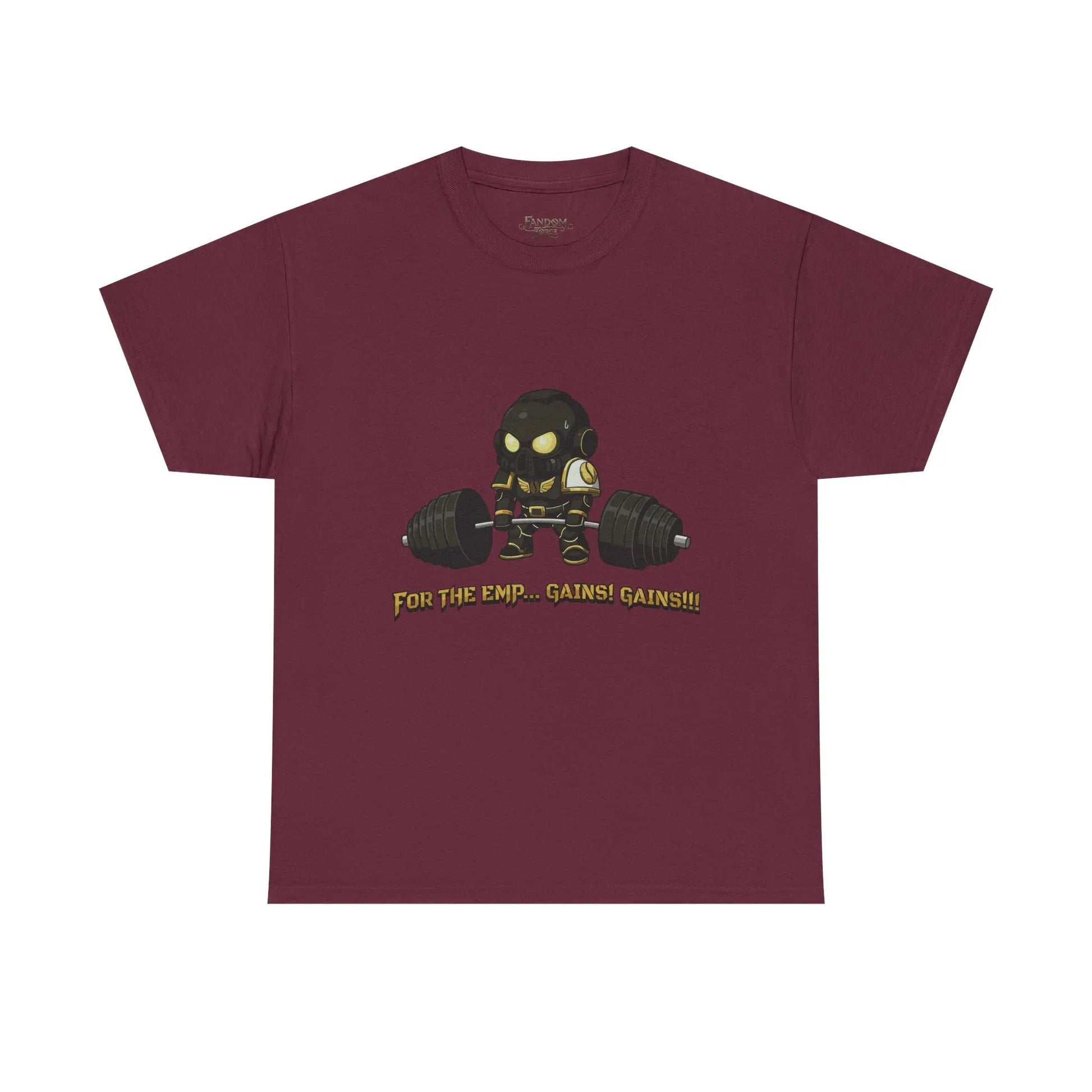 Grimdark Fitness Tee – For the Emp… Gains! Gains!!! Printify