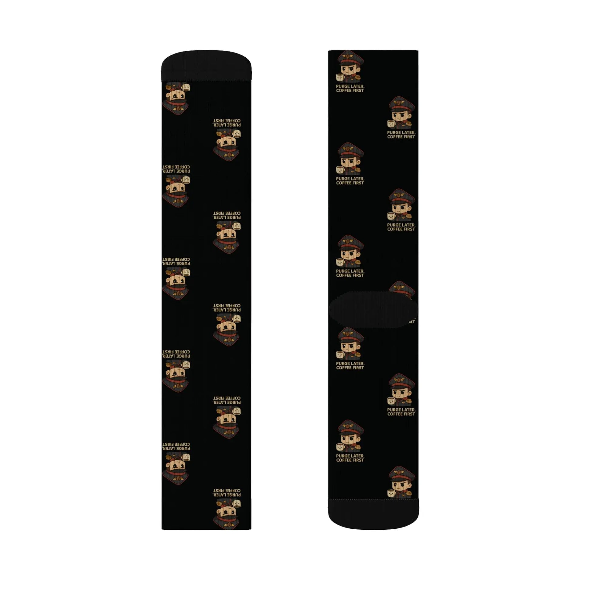 Grimdark Coffee Socks – Purge Later, Coffee First Printify