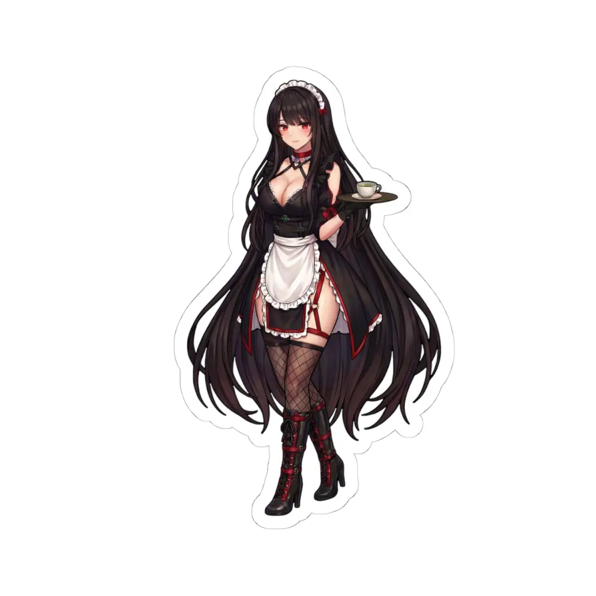 Fandom Cafe Sticker - Yoru Noir Maid Printify